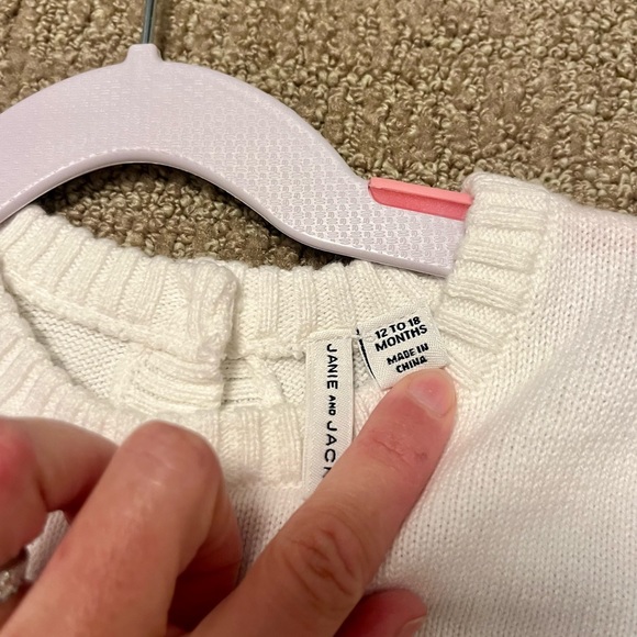 Janie & Jack Dog Knit Sweater One-Piece Longall Unisex - Picture 4 of 6